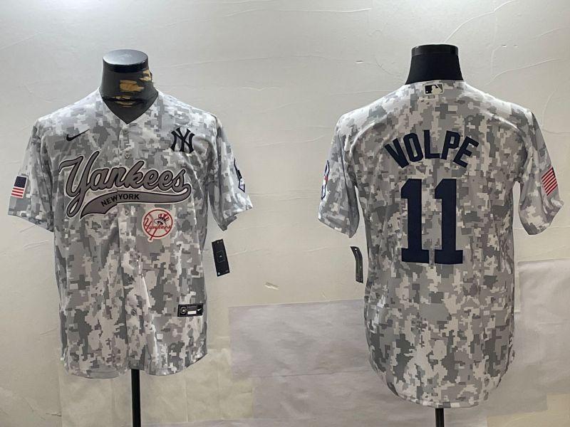 Men New York Yankees 11 Volpe Camo Joint Name 2024 Nike MLB Jersey style 1